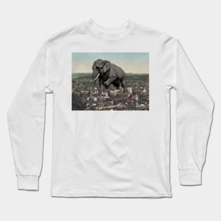 Effervescing Elephant - Surreal/Collage Art Long Sleeve T-Shirt